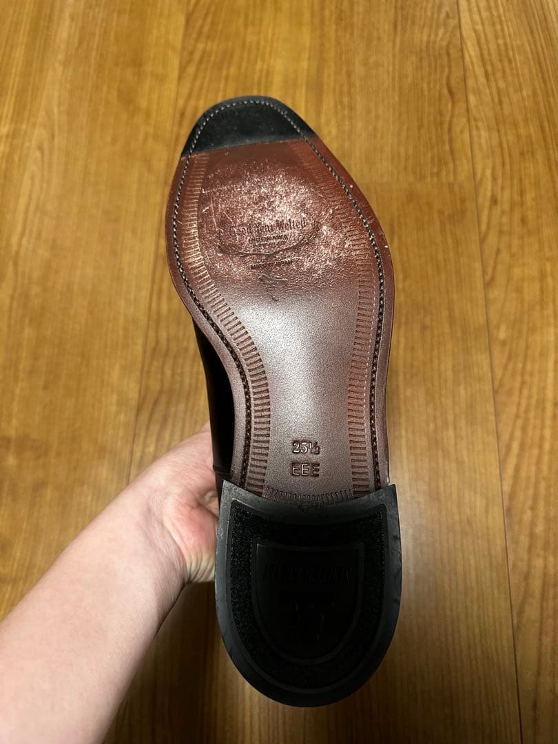 【美品】スコッチグレイン HIROKAWA 25.5cm 3E ブラック