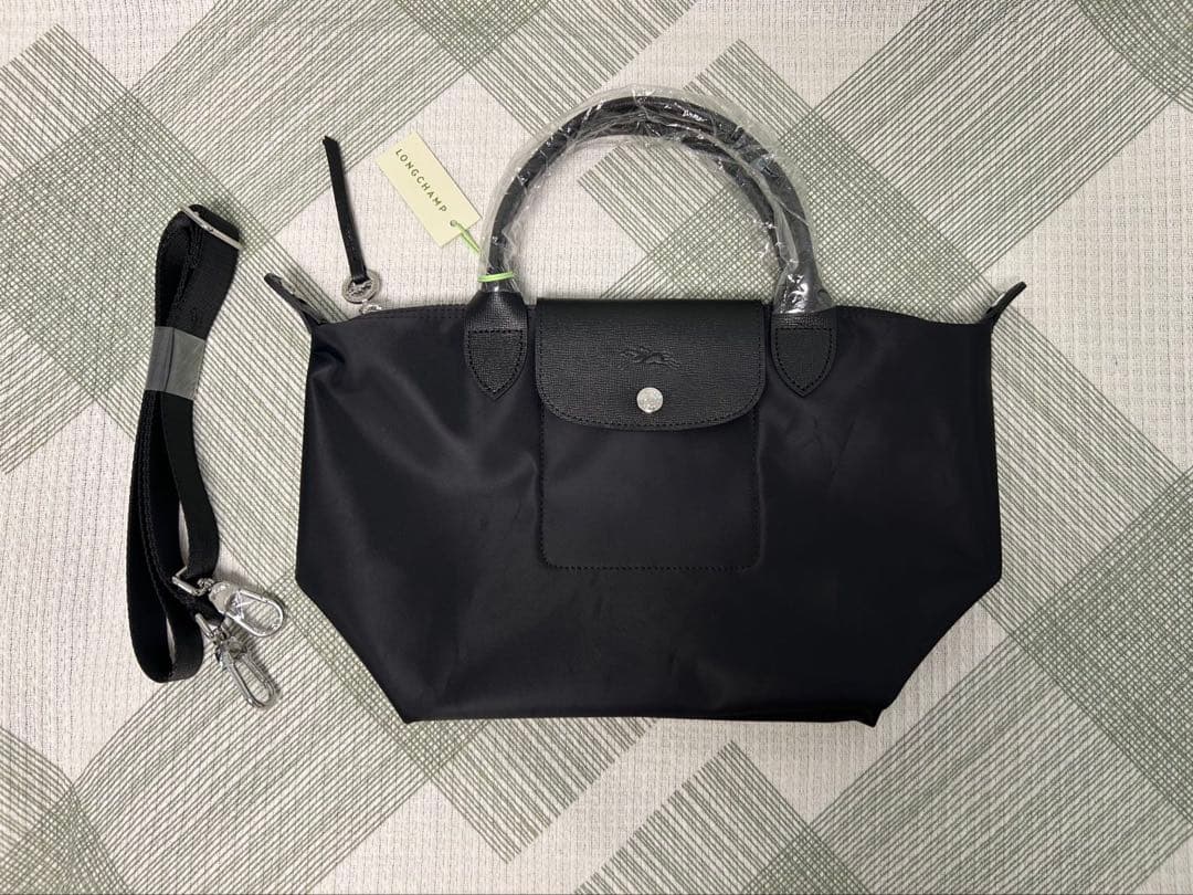 《LONGCHAMP》プリアージュ トップハンドバッグ　S/ブラック