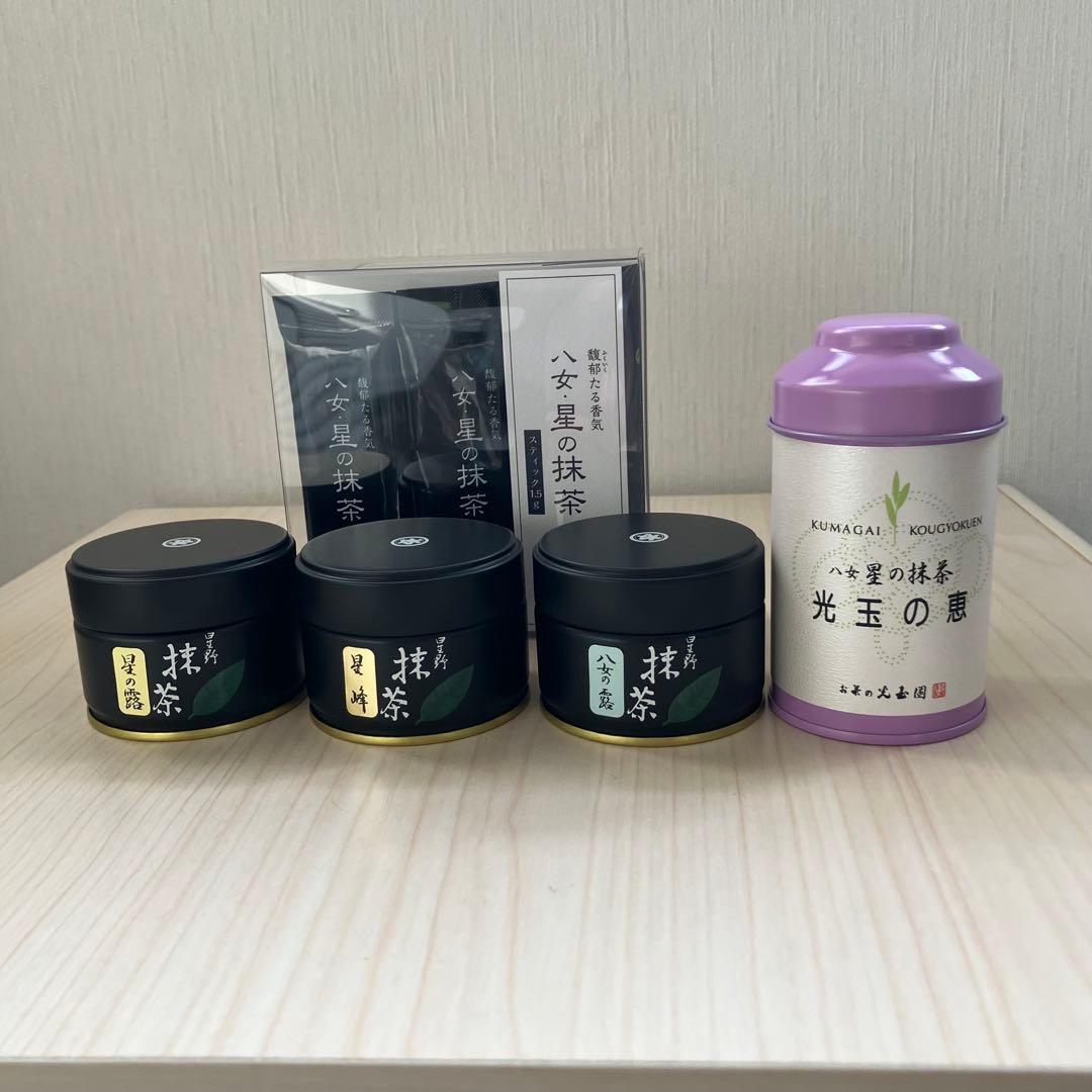 星野製茶園　抹茶　星の露　八女の露　星峰　抹茶スティック　光玉の恵Matcha 星野園製茶 抹茶「星の露（ほしのつゆ）」 40g 缶入り - Matcha Powder