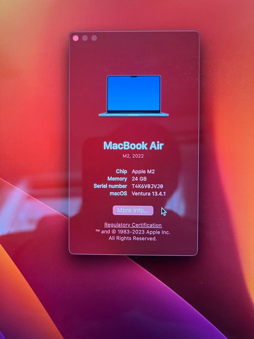 MacBook本体 Apple MacBook Air M2 24GB 1TB 13.6inch