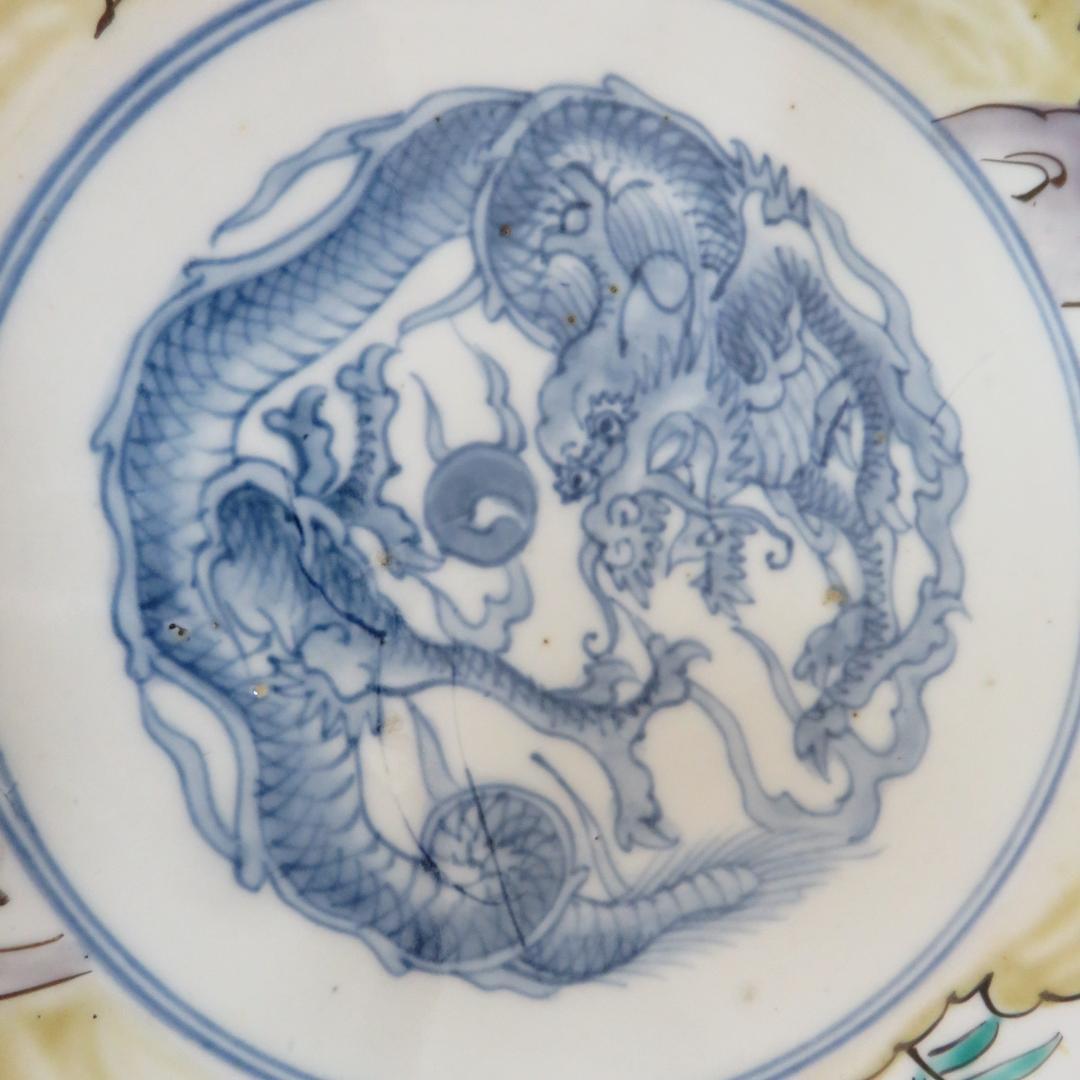 大鉢 丼 色絵付 龍 梅 竹 唐草 九谷 古伊万里 - メルカリ