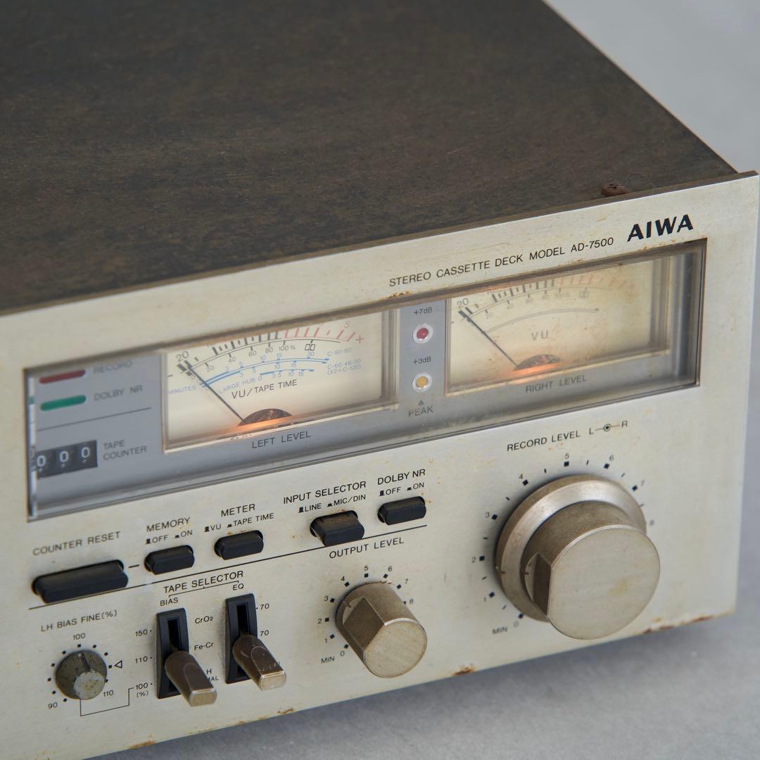 AIWA AD-7500 カセットデッキ STEREO CASSETTE レトロ - メルカリ