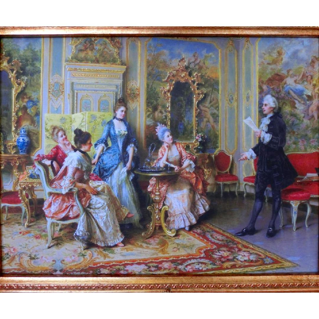 ロココ額絵 中世ヨーロッパ貴族 ゴールド 2種よりお選び下さい。C・D