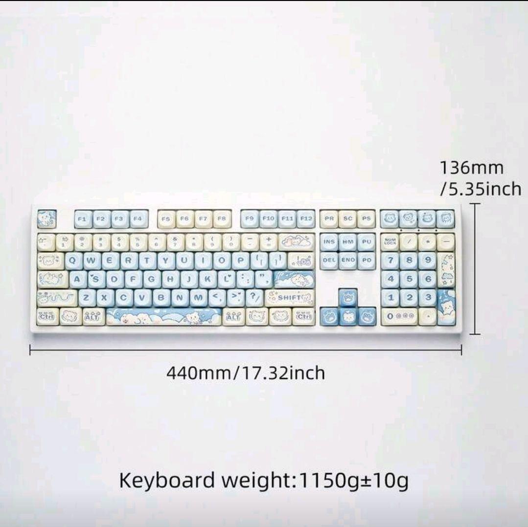 メカニカルキーボード 108KEY、青軸、US配列 - メルカリ