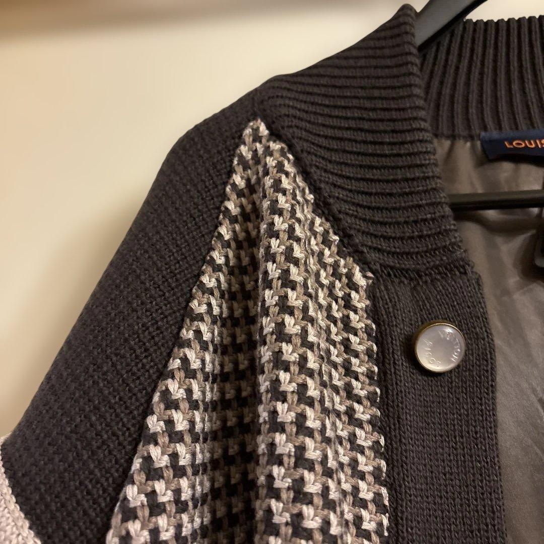 LVメンズ ニット ジャンパー ボタンコットンブレンドブルゾン 新品未