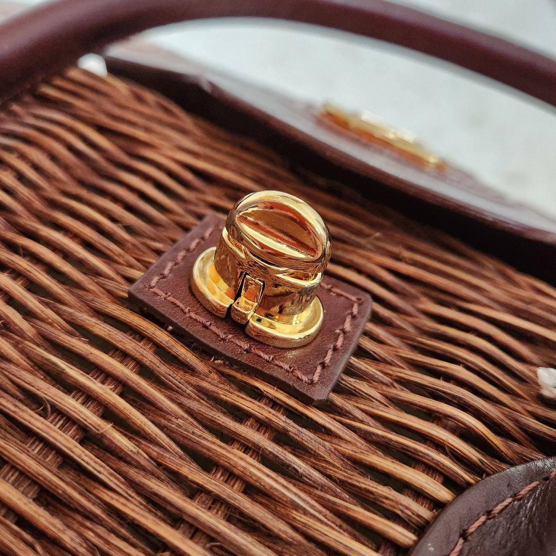 《未使用》グレースコンチネンタル カービングトライブス かごバッグ