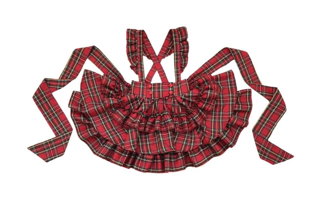 即納」CATCOCOONクラシカルドール 長袖 セットアップ 赤チェック