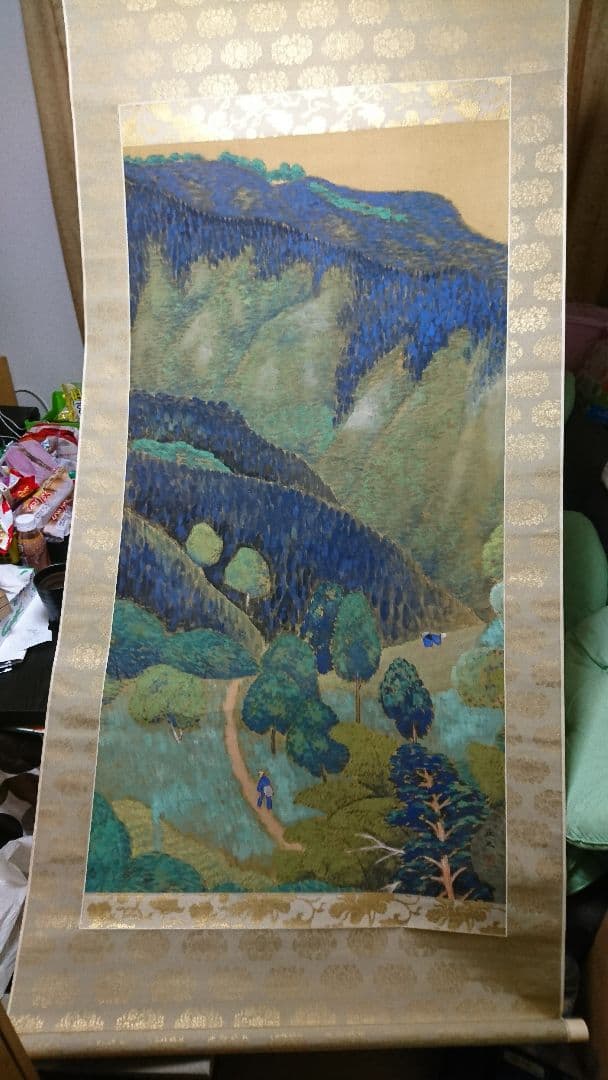 山本丘人の掛け軸 山本丘人の掛け軸 美術品・アンティーク・コレクション