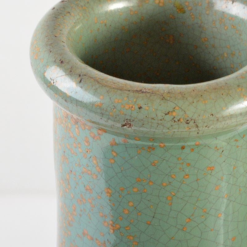 富山県 越中小杉焼 青磁 鶴首瓶 時代箱付 K R5997B - メルカリ