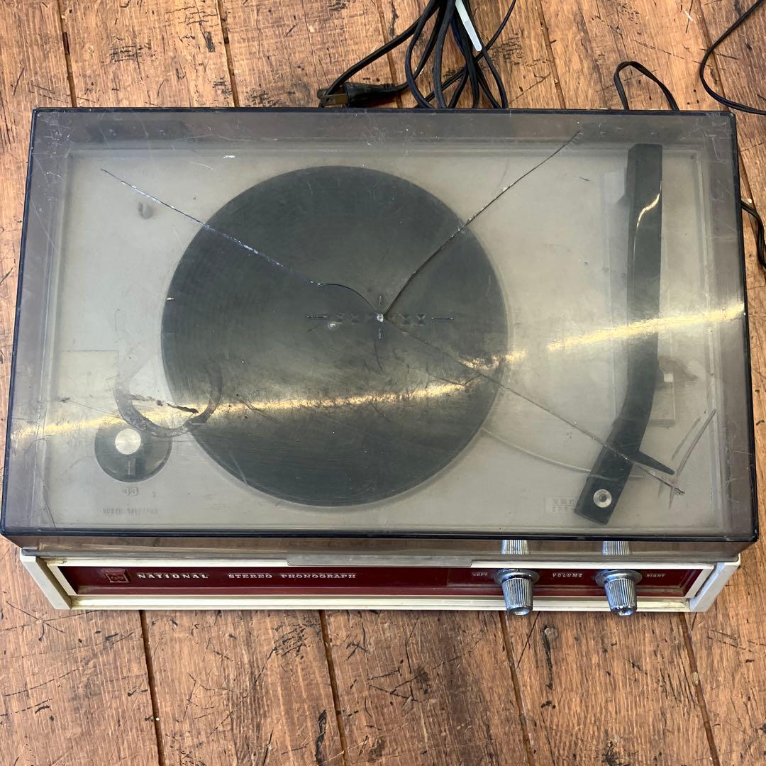 ジャンク品 昭和レトロ ナショナル SE-440G レコードプレーヤー 本体