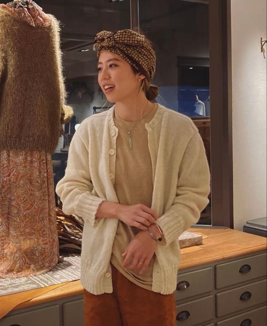 トップス nowos knit cardigan Hazina knit cardigan - Rose mélange