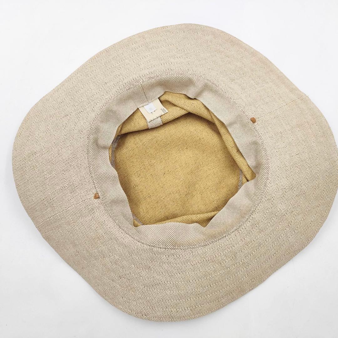 人気】PRADA プラダ ハット 帽子 ロゴリボン リネン混 Sサイズ