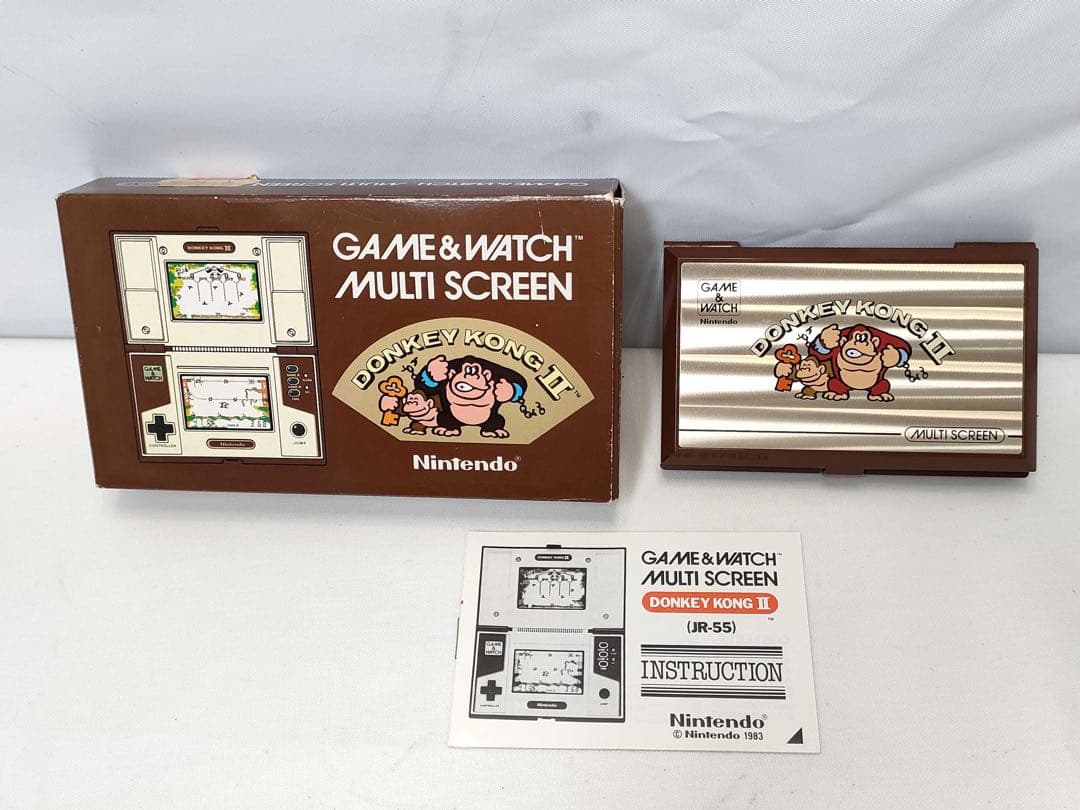 ゲーム&ウォッチ ドンキーコングII (JR-55) 本体ほぼ未使用？ 説明書 ドンキーコングII GAME&WATCH JR-55 説明書箱付 動作品 ゲームウォッチ