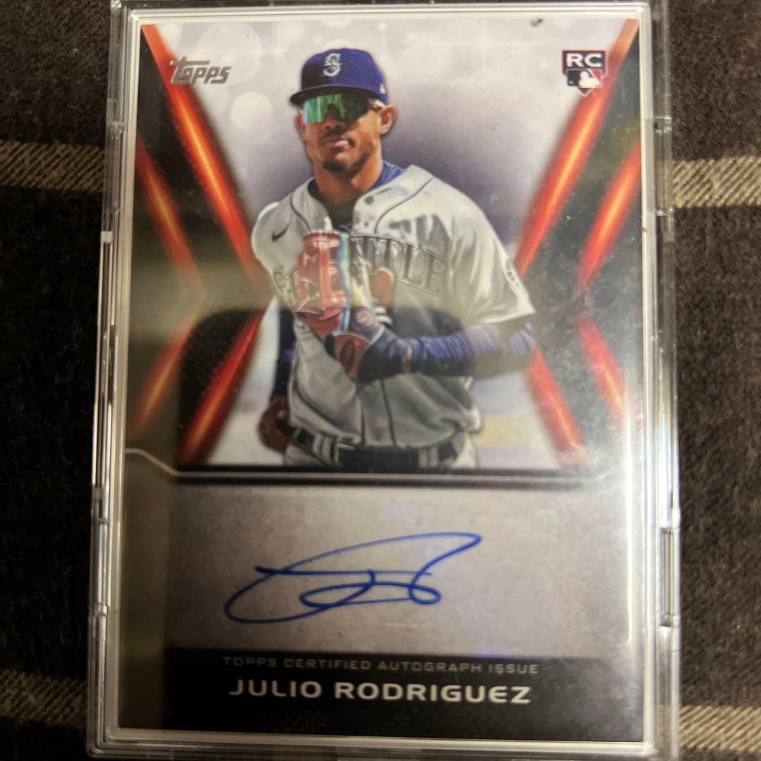 julio rodriguez フリオ ロドリゲス サインカード topps Julio Rodriguez フリオ・ロドリゲス RC auto Topps - メルカリ
