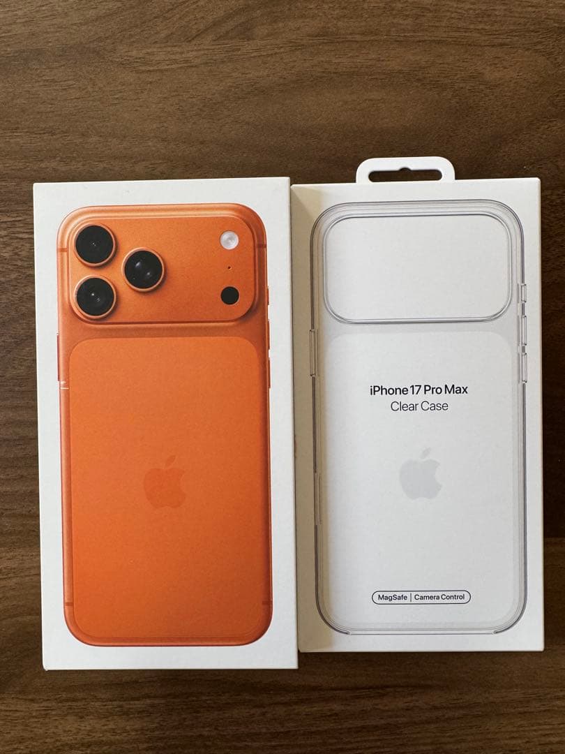 iPhone 17 Pro Max オレンジ + クリアケース iPhone 17 Pro (Max)」オレンジ最大のデメリット？ケース選びが難しい