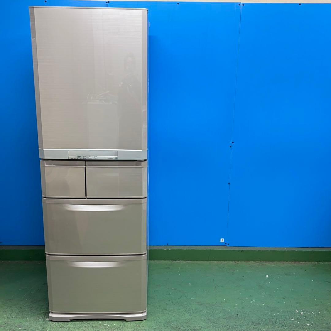 822 格安 5ドア 冷蔵庫 大型 400L強 自動製氷機 右開き 三菱 保証付