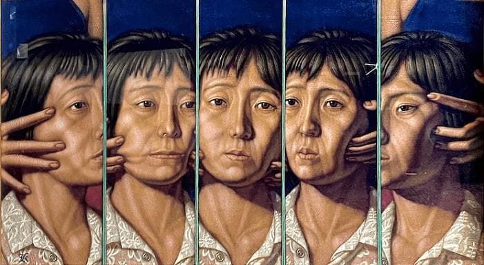 稲垣考二「美顔」1987年作 肉筆 油彩 キャンバス S20号 額装 - メルカリ