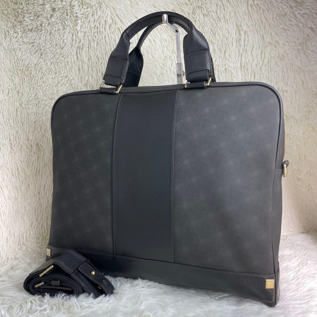 美品 ダンヒル ビジネスバッグ ブリーフケース 2way PVC レザー A4可 dunhill（ダンヒル） ウィンザー ブリーフケース 2way ビジネスバッグ