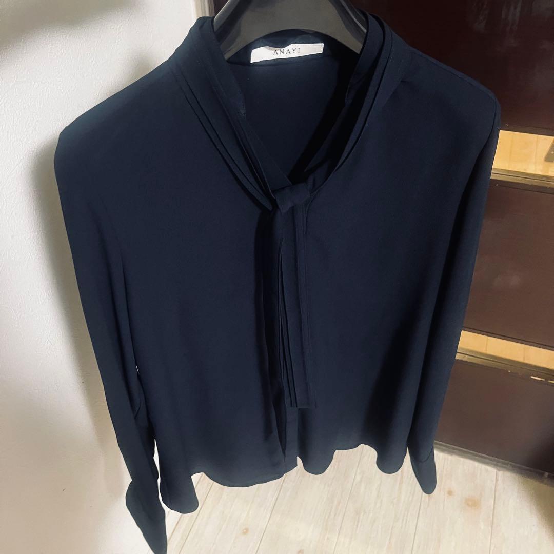 新品☆ ANAYI ジョーゼットボウタイブラウス/セオリー、23区、ロペ 洗える】ジョーゼット ボウタイ ブラウス / 23区 | ファッション通販