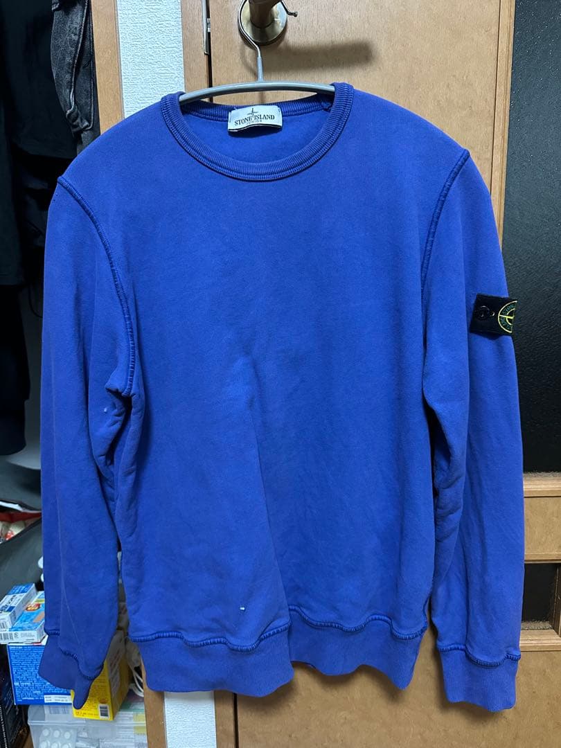STONE  長袖スウェット STONE ISLAND (ストーンアイランド) 裏毛 ガーメントダイ加工 クルー