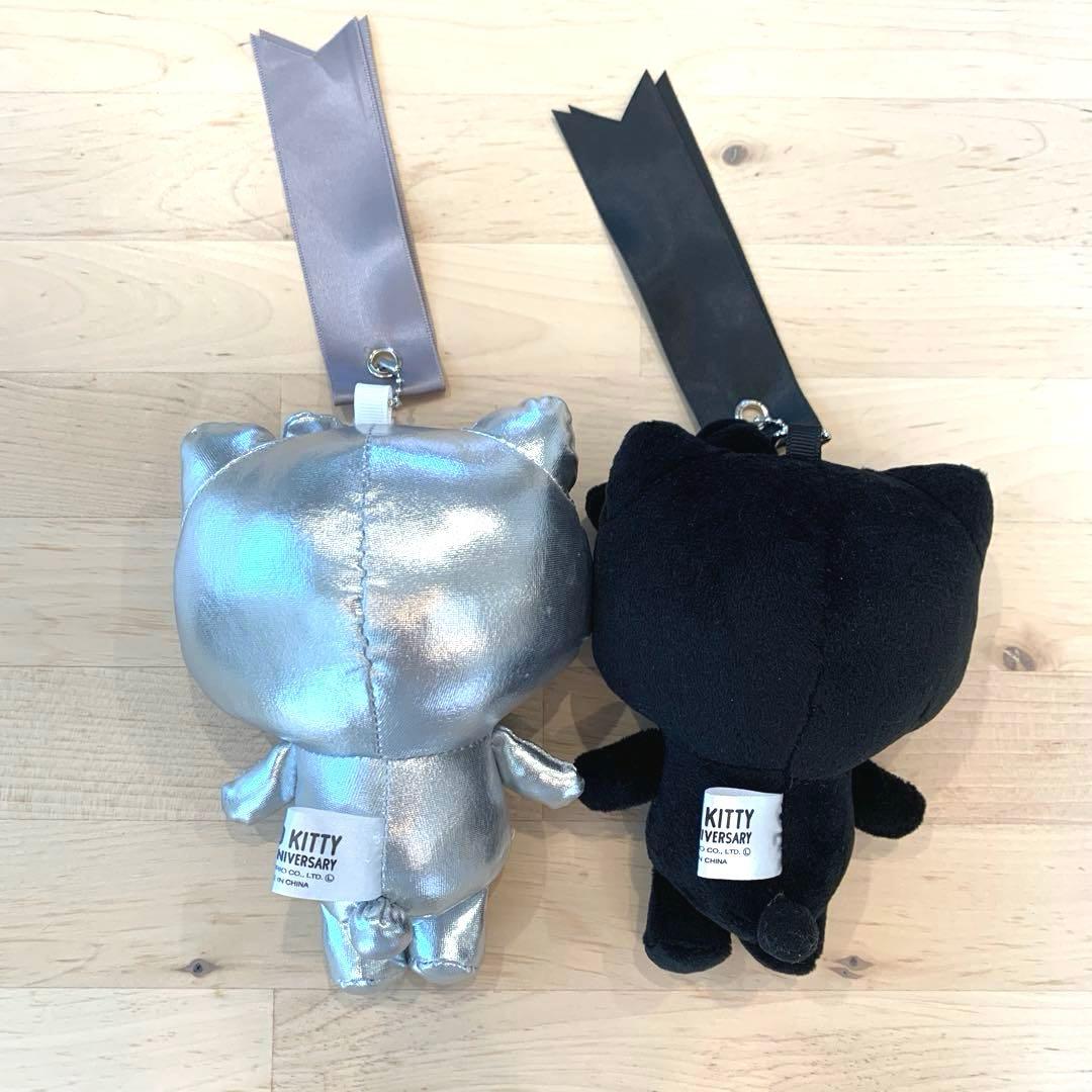 アベイル しまむら キティ 50周年 コラボ マスコットチャーム 黒