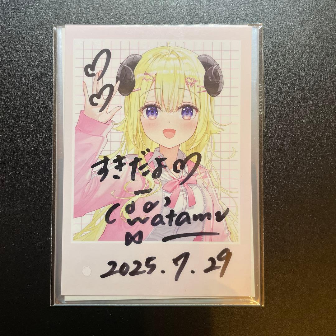 角巻わため ホロライブ カード 直筆サイン入り 2025 ブロマイド チェキ