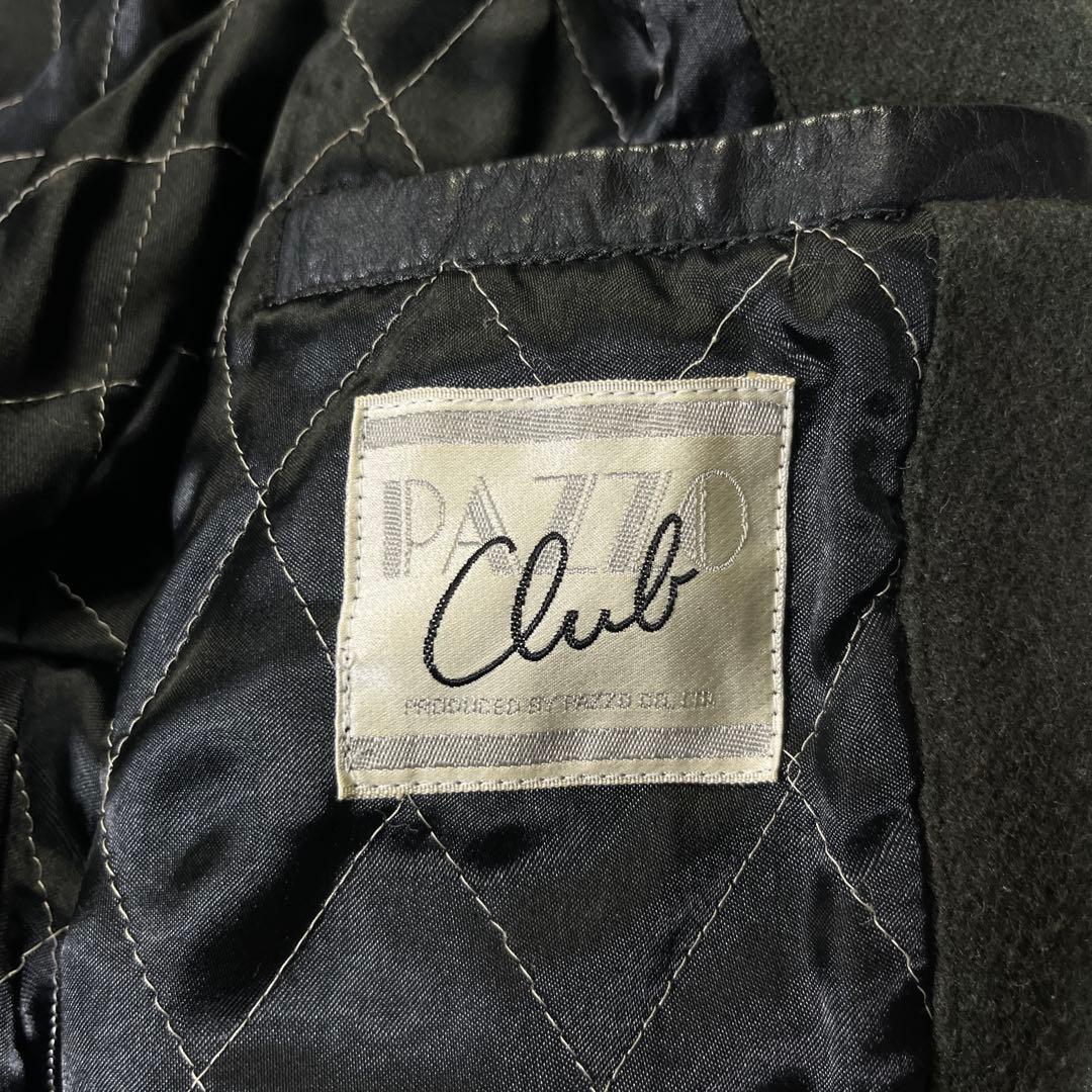 90s PAZZO CLUB スタジャン 袖レザー 刺繍 L相当 グリーン 黒 - メルカリ
