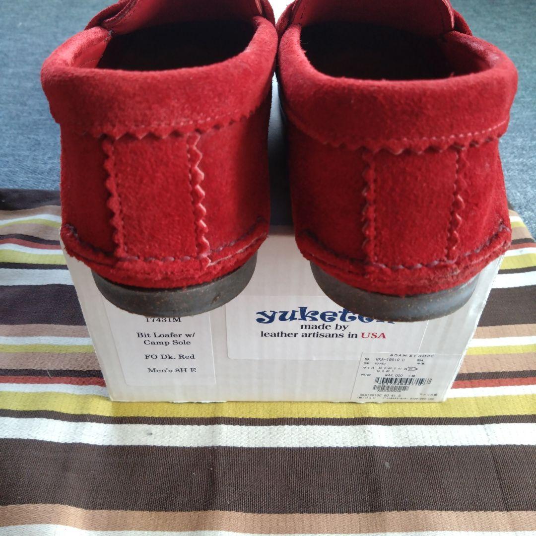 YUKETEN】美品 Bit Loafer w/Camp Sole スエード赤 - メルカリ