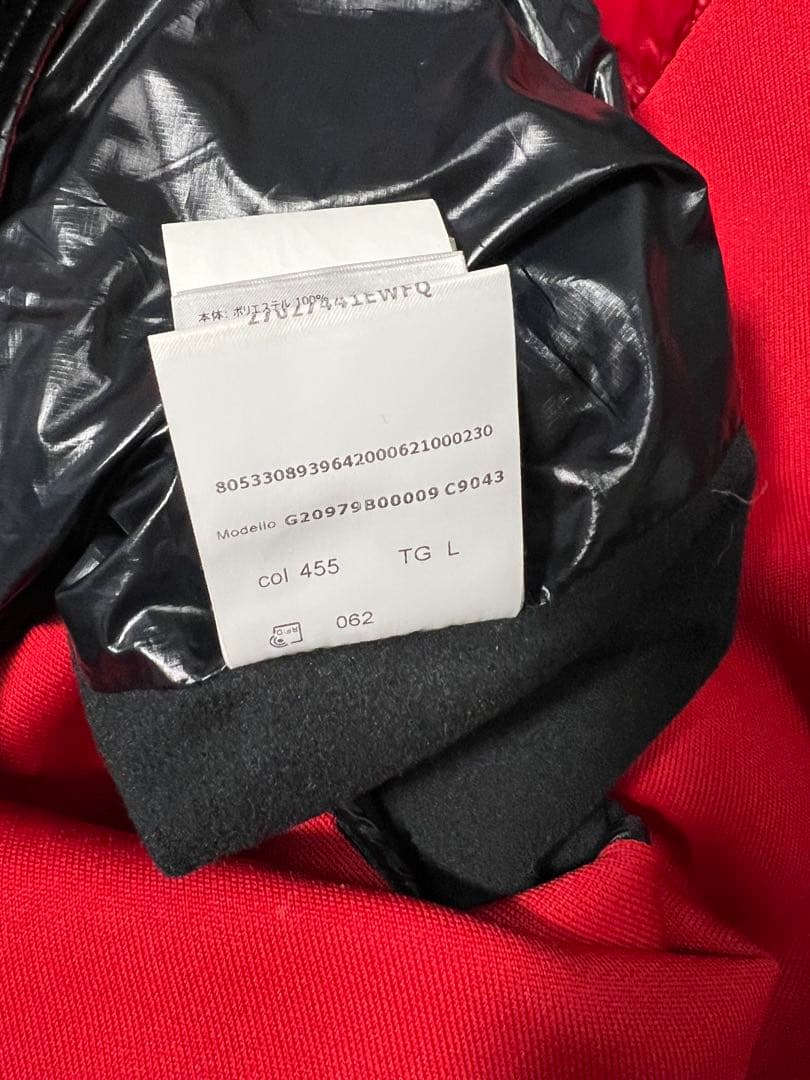 モンクレール ハイブリッド ダウンジャケット ニットダウン 赤黒
