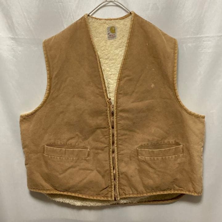 60's Carhartt カーハート ボアベスト キャメル XXL ダック地 - メルカリ