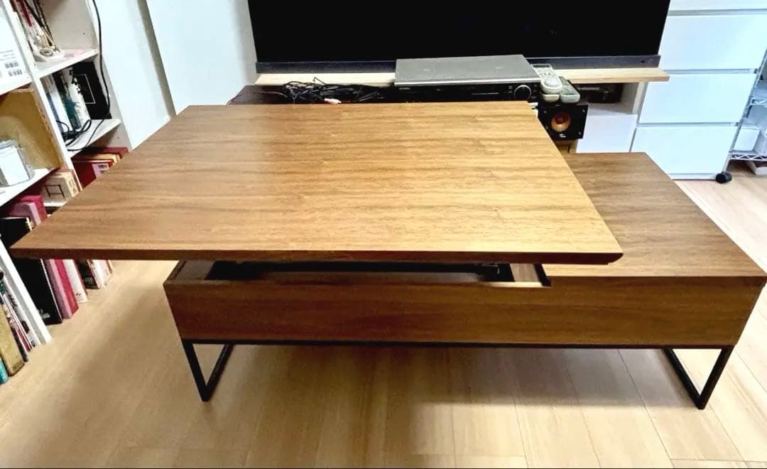 【昇降センターテーブルNヒバリ 120】　《★美品》