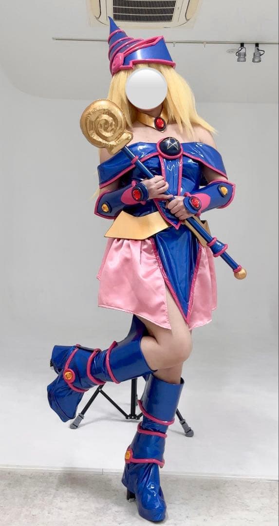 遊戯王 ブラックマジシャンガール コスプレ ウィック・武器付きフルセット 遊戯王 ブラックマジシャンガール コスプレ ウィック・武器付きフルセット