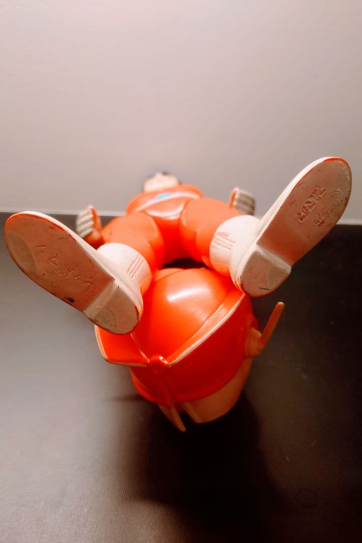 極美品 当時物 ブルマァク レッドマン 面取れ ソフビ マスク 約30cm