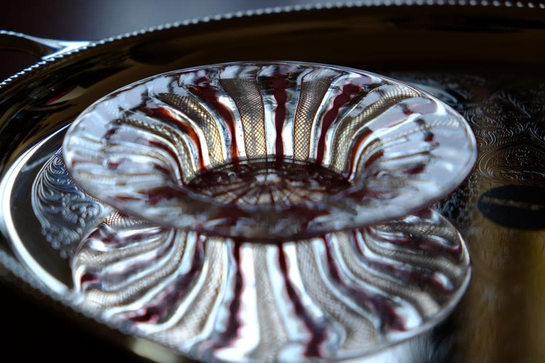 手吹きガラス カップ＆ソーサー レース 舩木倭帆/黒木国昭/藤田喬平