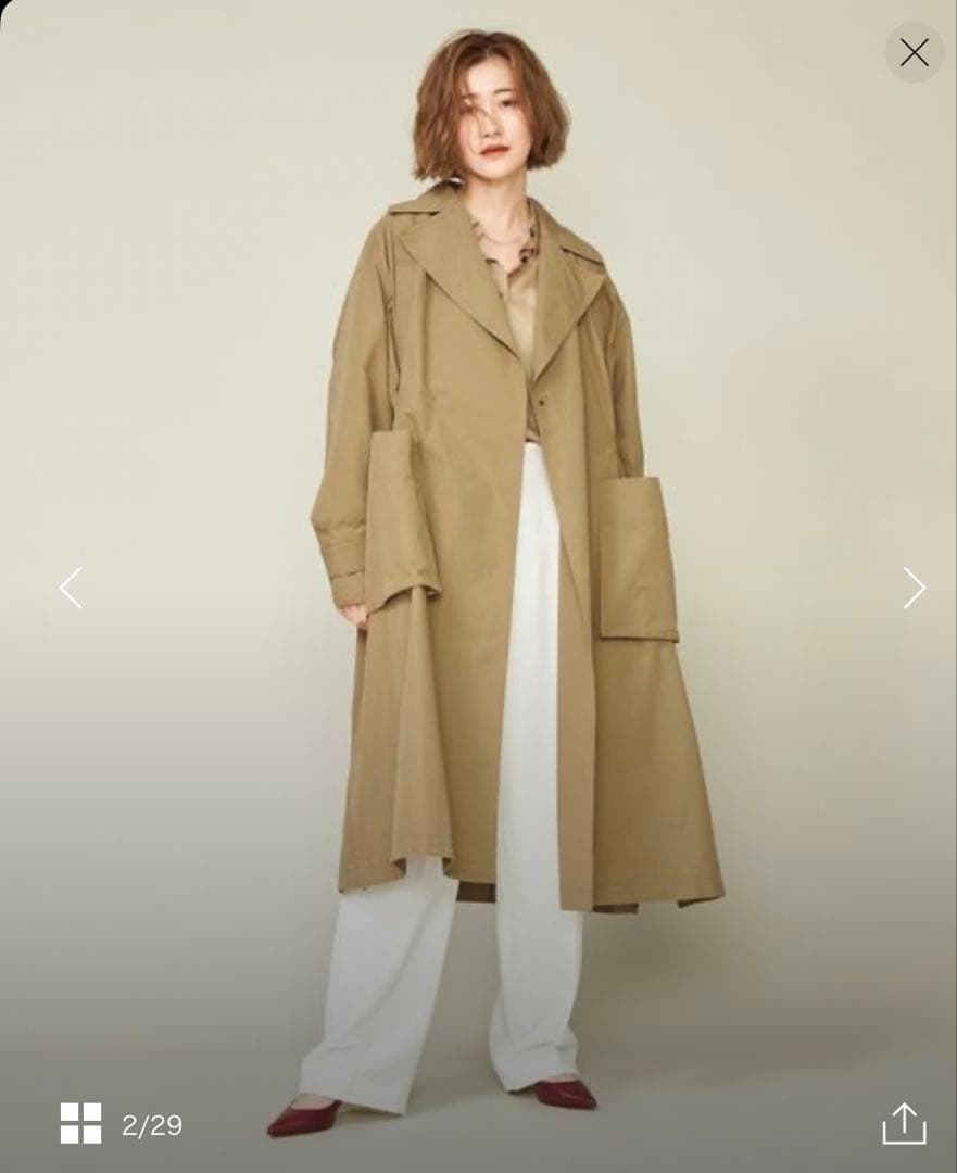CONTE コンテ 辺見えみり アローズ UA ベージュ ロングトレンチコート