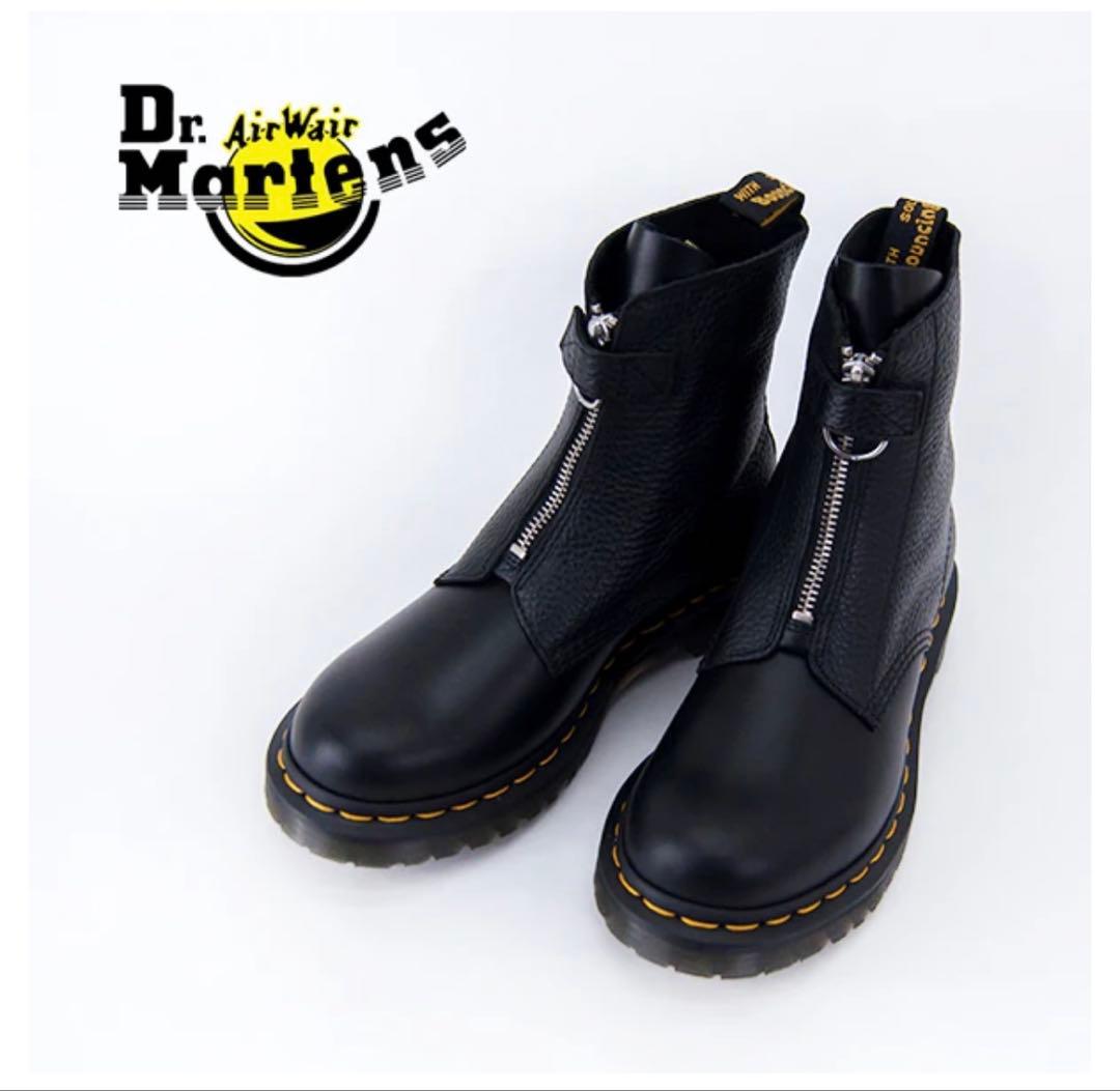 ドクターマーチン 1460PASCAL UK3 本革　フロントジップブーツ　黒 Dr.Martens ドクターマーチン レディース 1460PASCAL フロントジップ