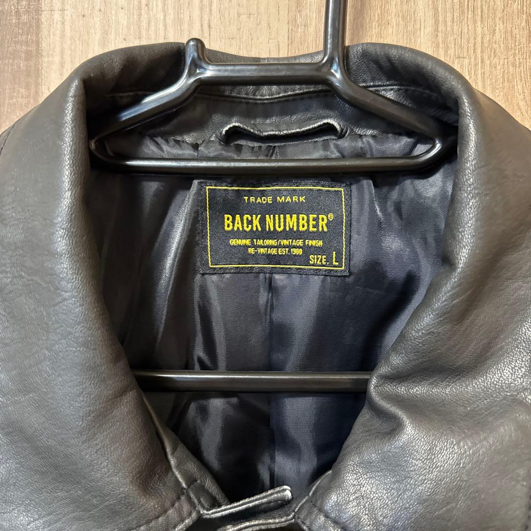 レザージャケット BACK NUMBER ブラック L - メルカリ