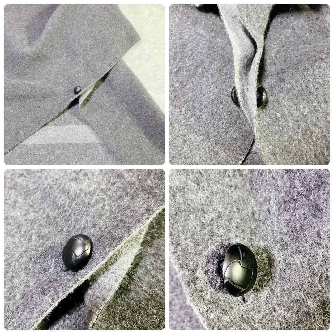 グレースコンチネンタル ポンチョ ストール ラクーンファー グレー