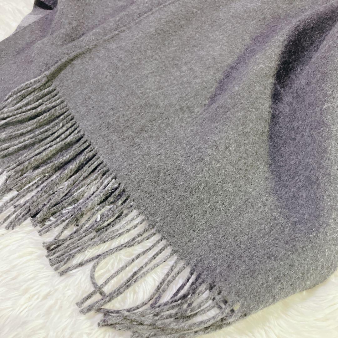 グレースコンチネンタル ポンチョ ストール ラクーンファー グレー