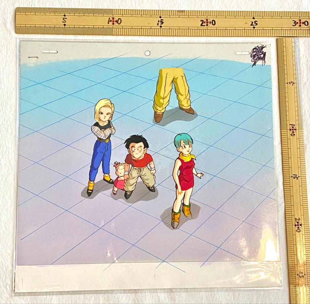 ドラゴンボール セル画 (人造人間18号、クリリン、ブルマ、マーロン