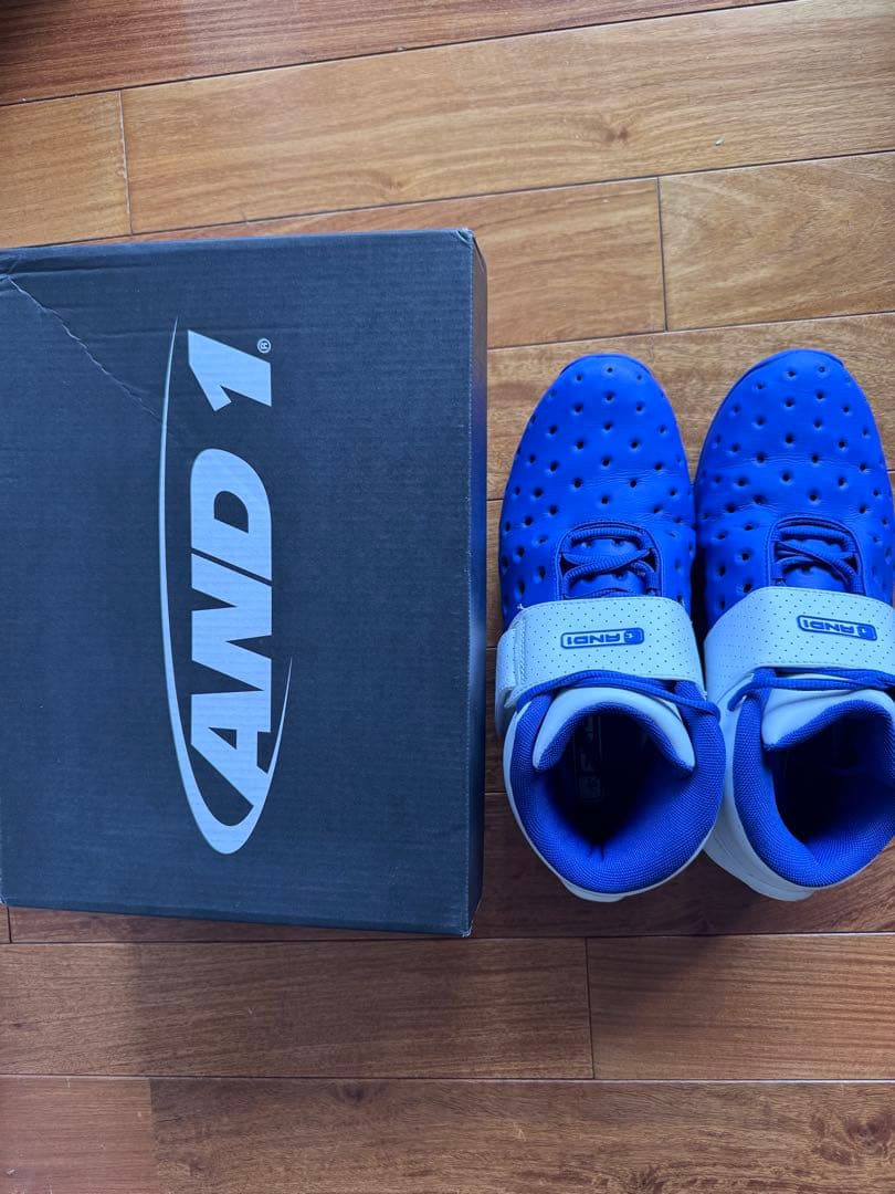 美品　AND1 Chosen One 26.5cm　ホワイト×ブルー