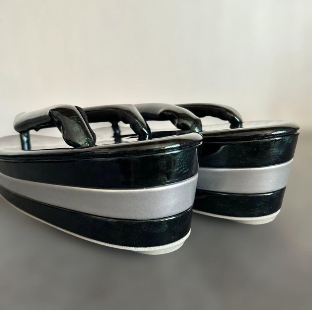 パール塗装エナメル厚底草履バッグセット／NO.15 - メルカリ