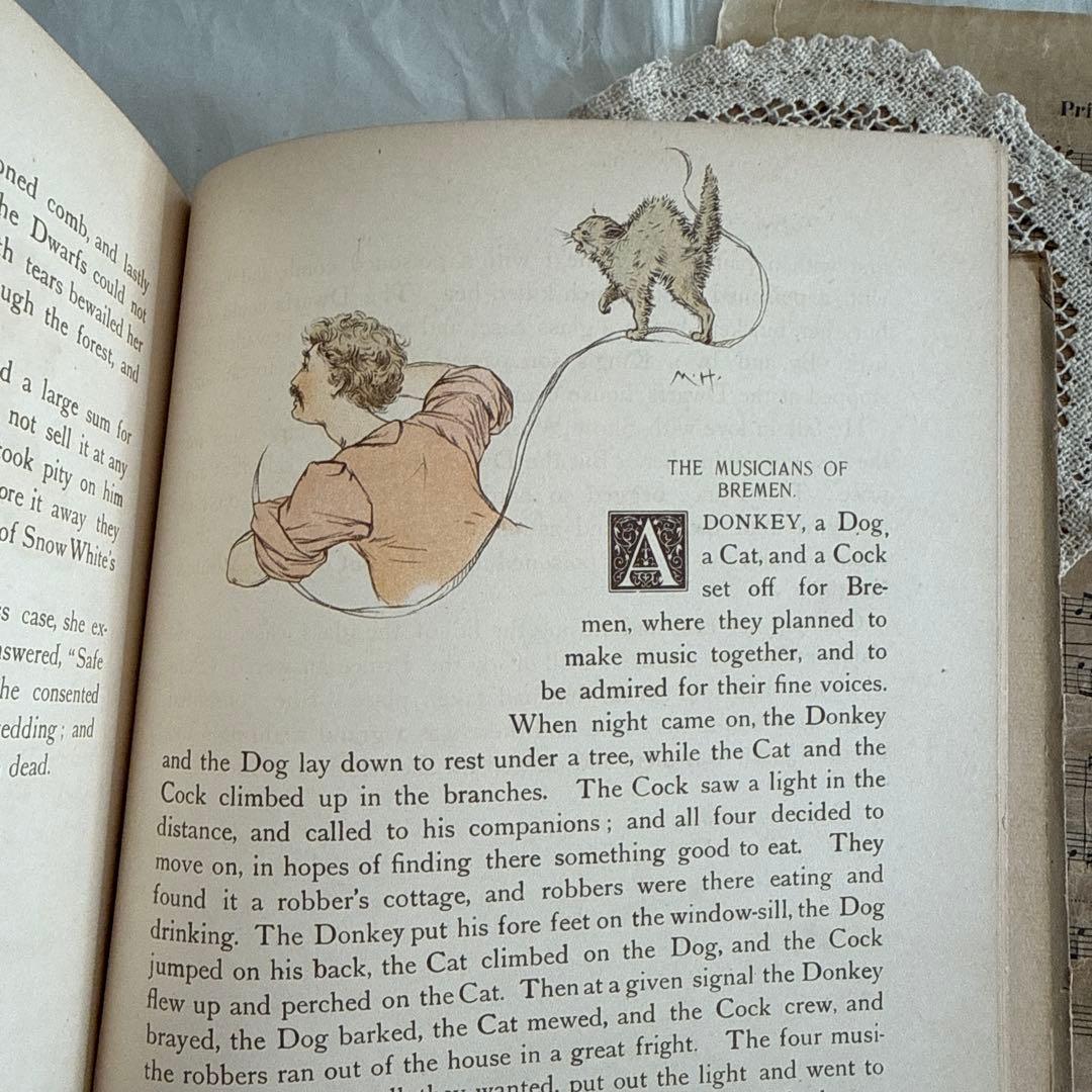 稀少1892年アンティーク愛らしい挿絵の絵本モードハンフリー洋書 童話 古書