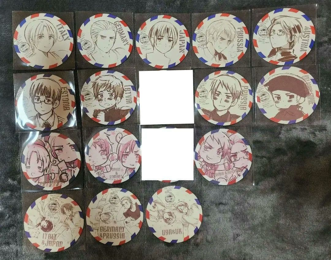ヘタリア エアメール風 コースター セット ヘタリア エアメール風コースター 11枚セット - メルカリ