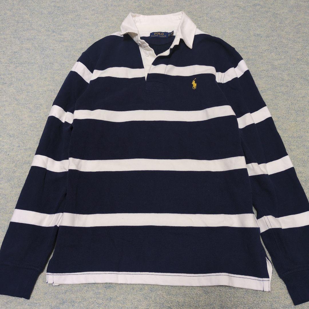 Polo Ralph Lauren ポロシャツ 裏起毛 ネイビー/ホワイト S - メルカリ