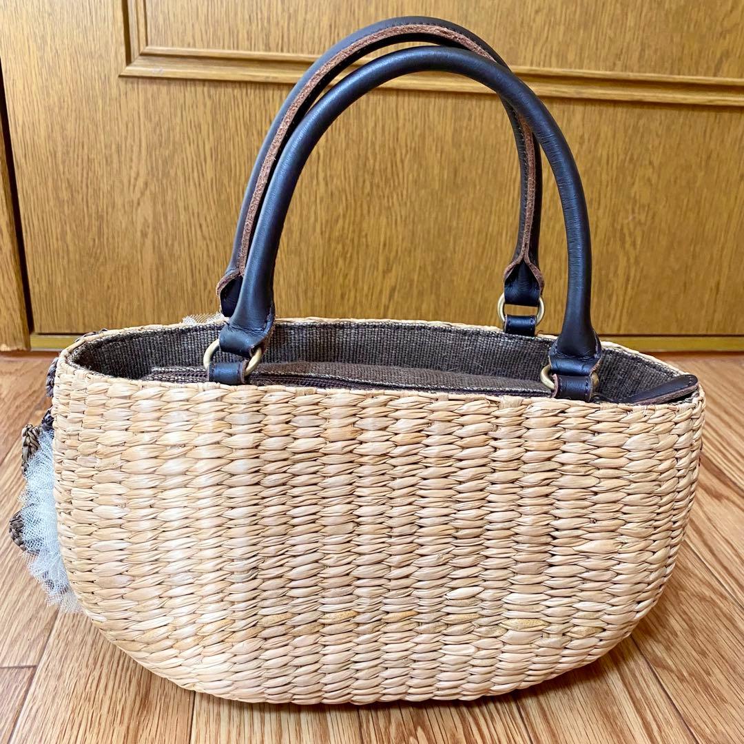 ミクサージュ mixage by jill お花 かごバッグ ビジュー - メルカリ