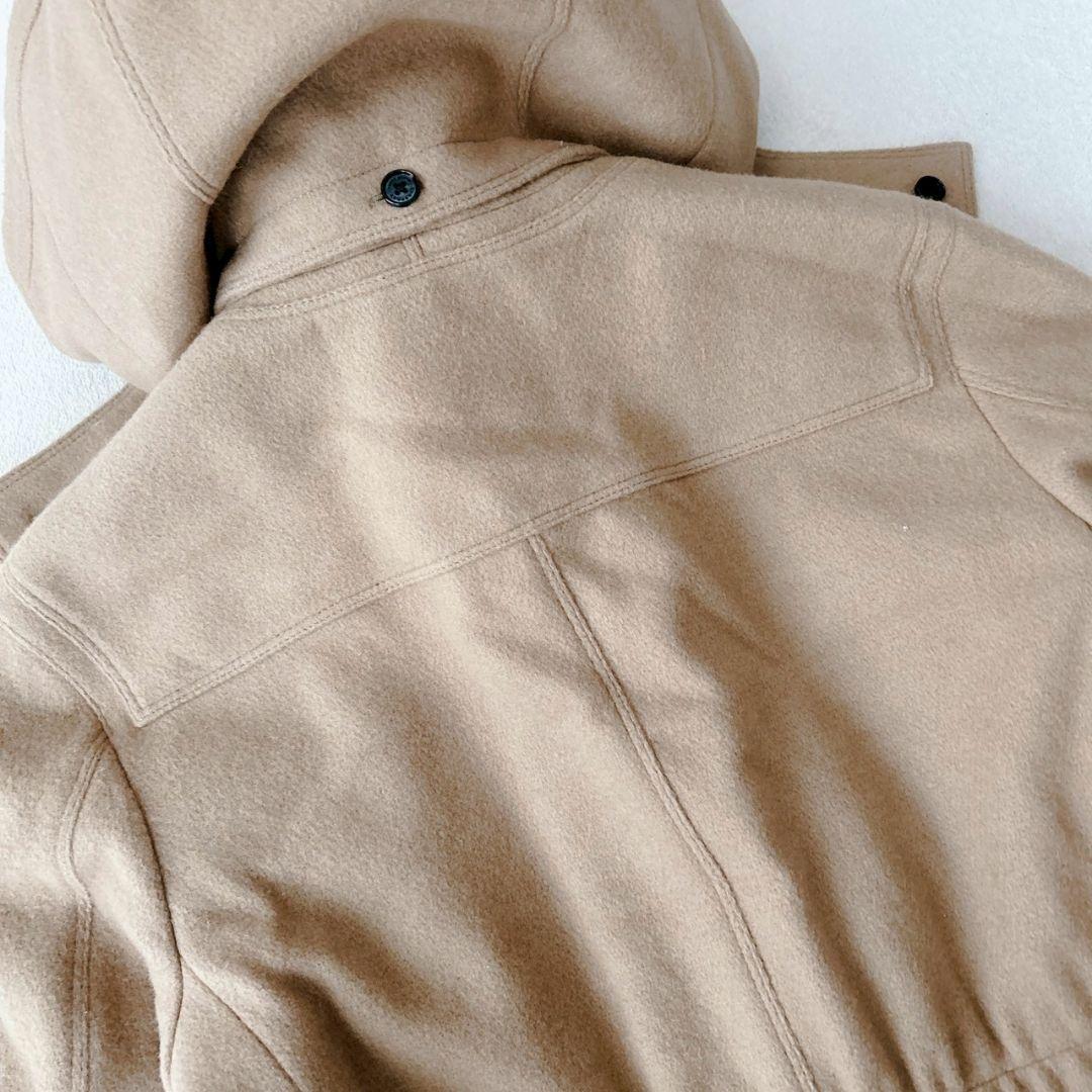 バーバリーブラックレーベル ダッフルコート キルティング キャメル