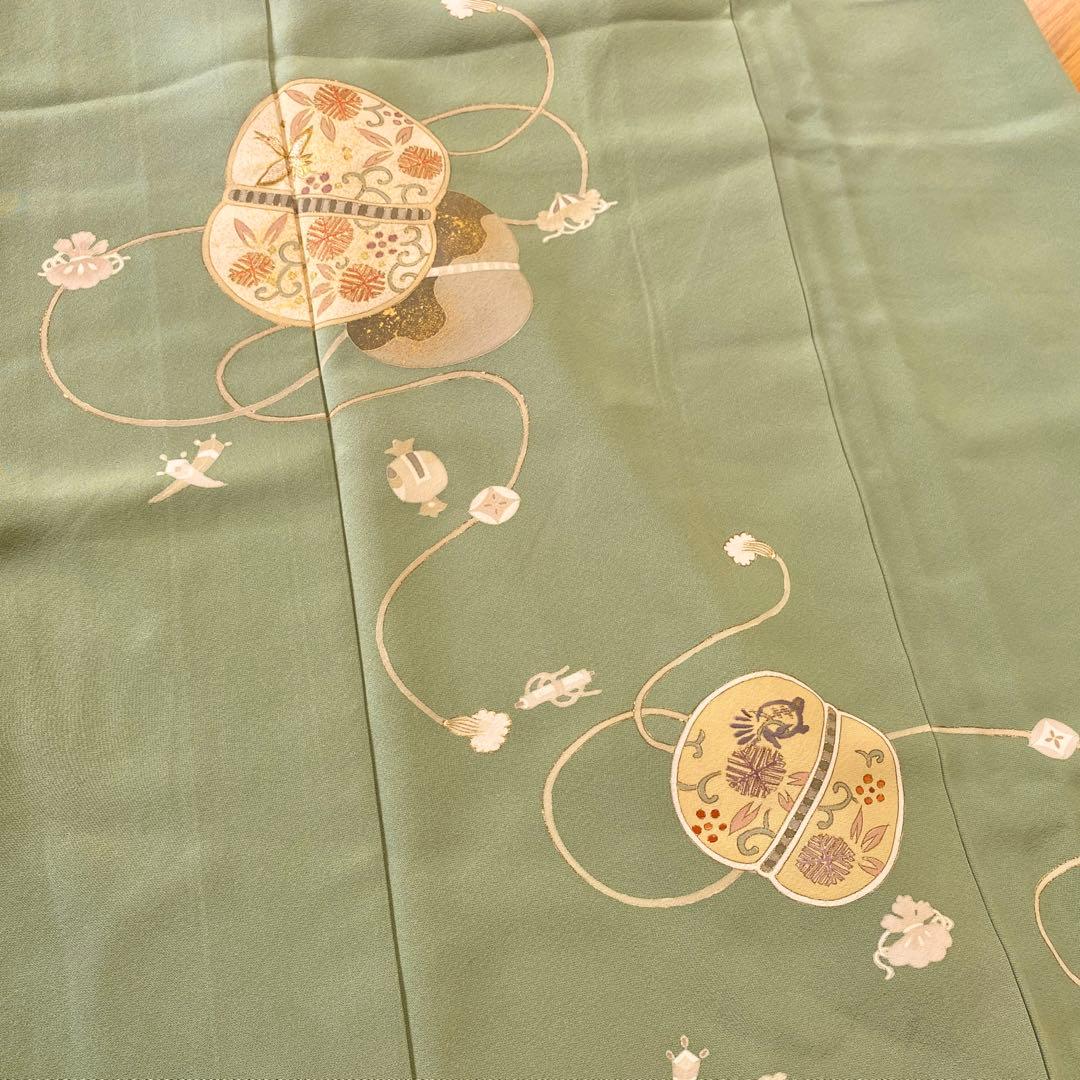 ⭐︎K1007 美品 逸品 上品 金彩加工 宝尽くし 正絹 訪問着 - メルカリ