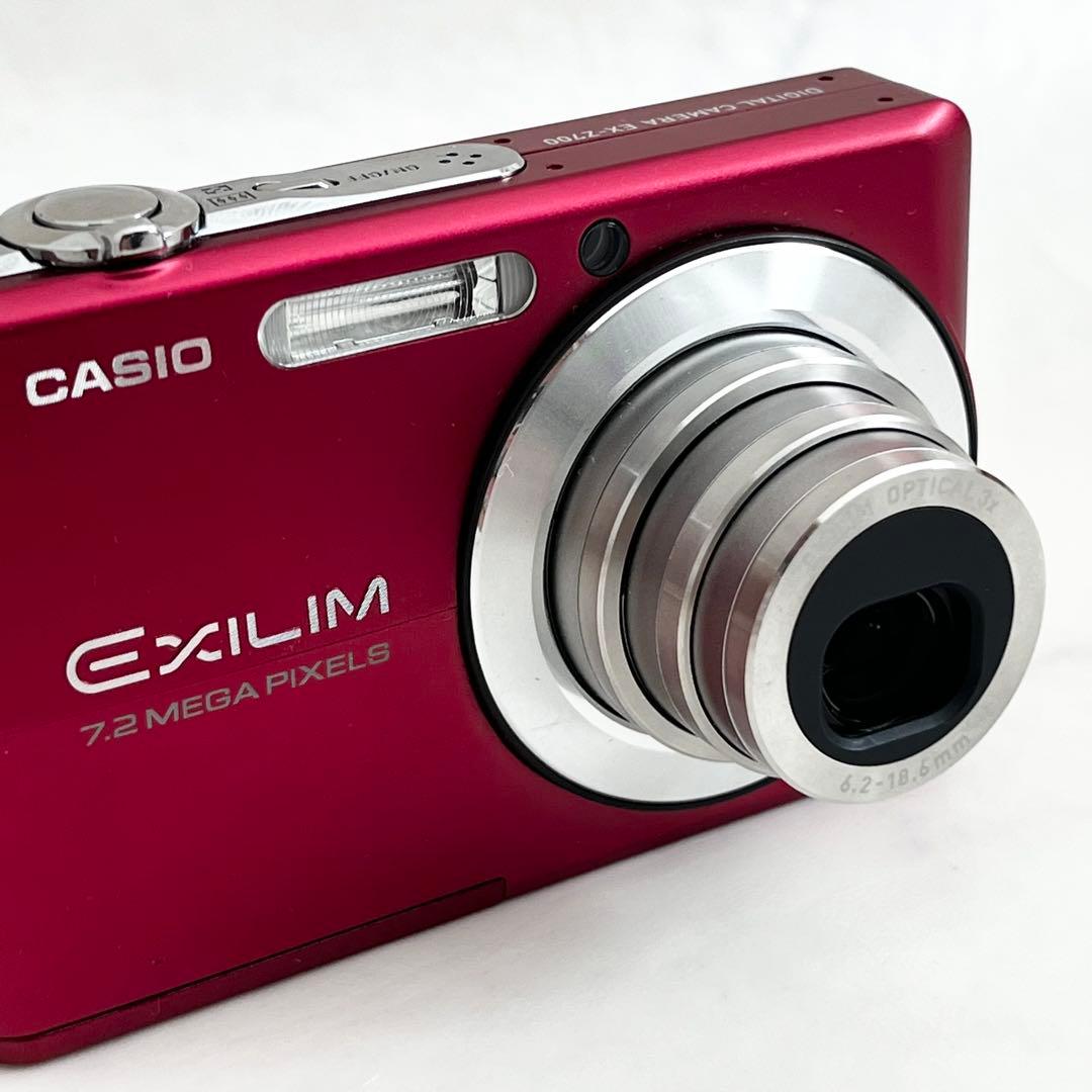 美品 Casio EXILIM EX-Z700 カシオ レッド デジカメ 箱 - メルカリ