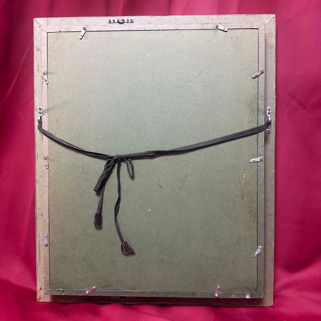 ブ*リ様 セピア色 油彩画 永井弘子 街角の白いバラ 絵画 真作 肉筆